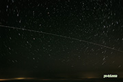 ISS（国際宇宙ステーション）と北天の星座（おおぐま座・こぐま座・カシオペヤ座他）　2014-05-25　撮影地：ニセコアンヌプリ山頂